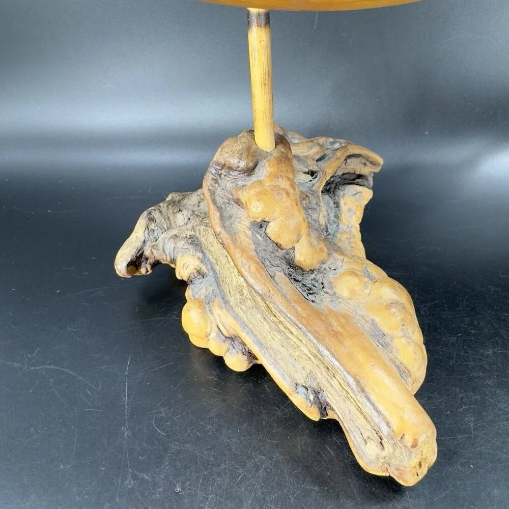 1989 K L Osborn Hand Carved Shore Bird Wood Figurine On Driftwood Hand‎ Made Vtg